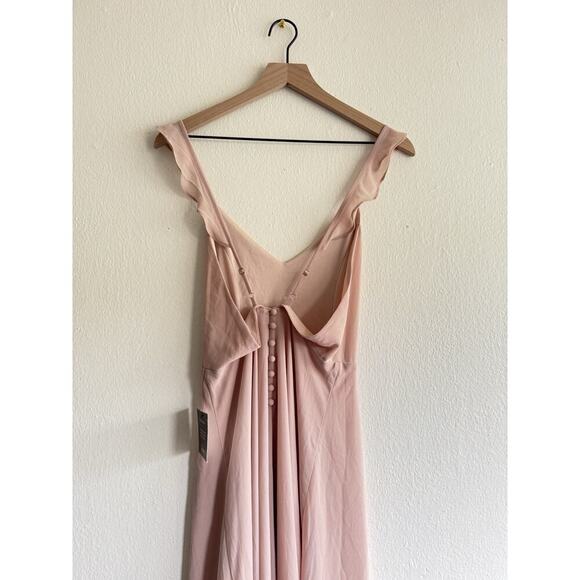 Lulus Blush‎ Pink Formal Prom Evening Gown Bridesmaid Maxi Dress Wedding Size S - Picture 3 of 7